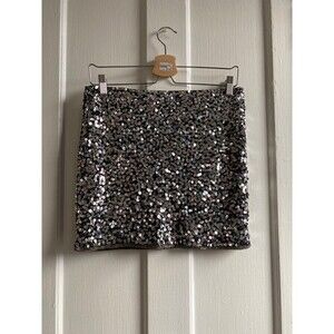SEQUINED MINI SKIRT Size S, low or high rise